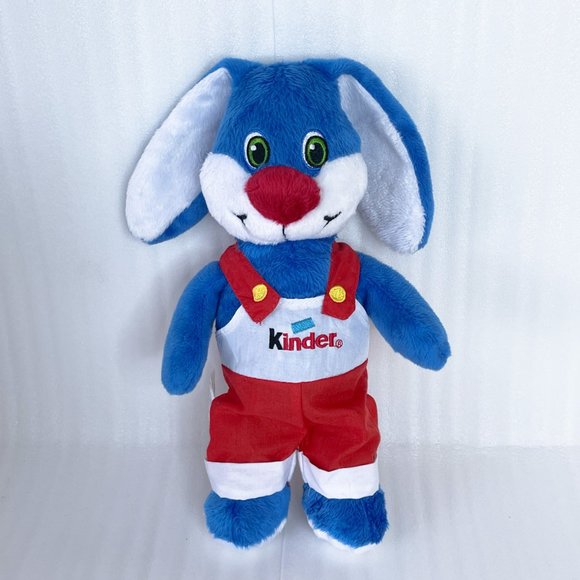 Kinder Surprise Egg Man Kinderino 9'' Figure Container Baseball Blue Bunny Plush - Picture 11 of 13
